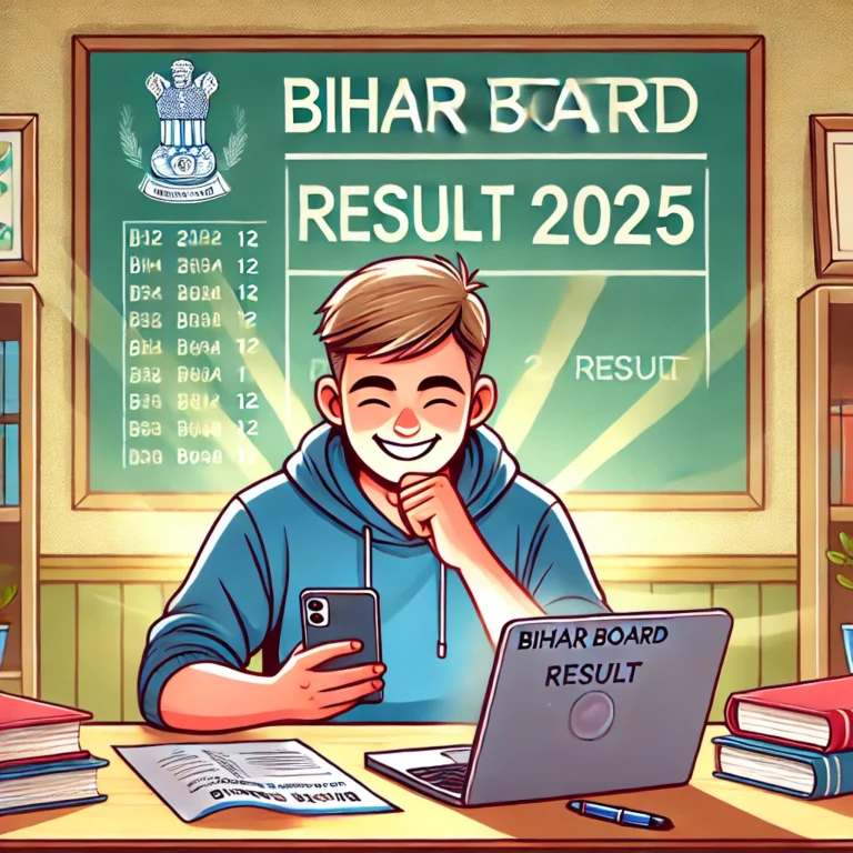 मेहनत रंग लाई! बिहार बोर्ड 12वीं रिजल्ट 2025 चेक करते हुए छात्र की खुशी
