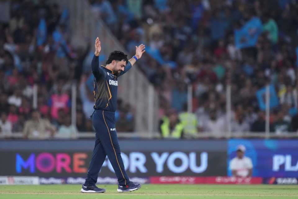 GT vs RR Highlights 2025: راشد خان وکٹ لینے کے بعد