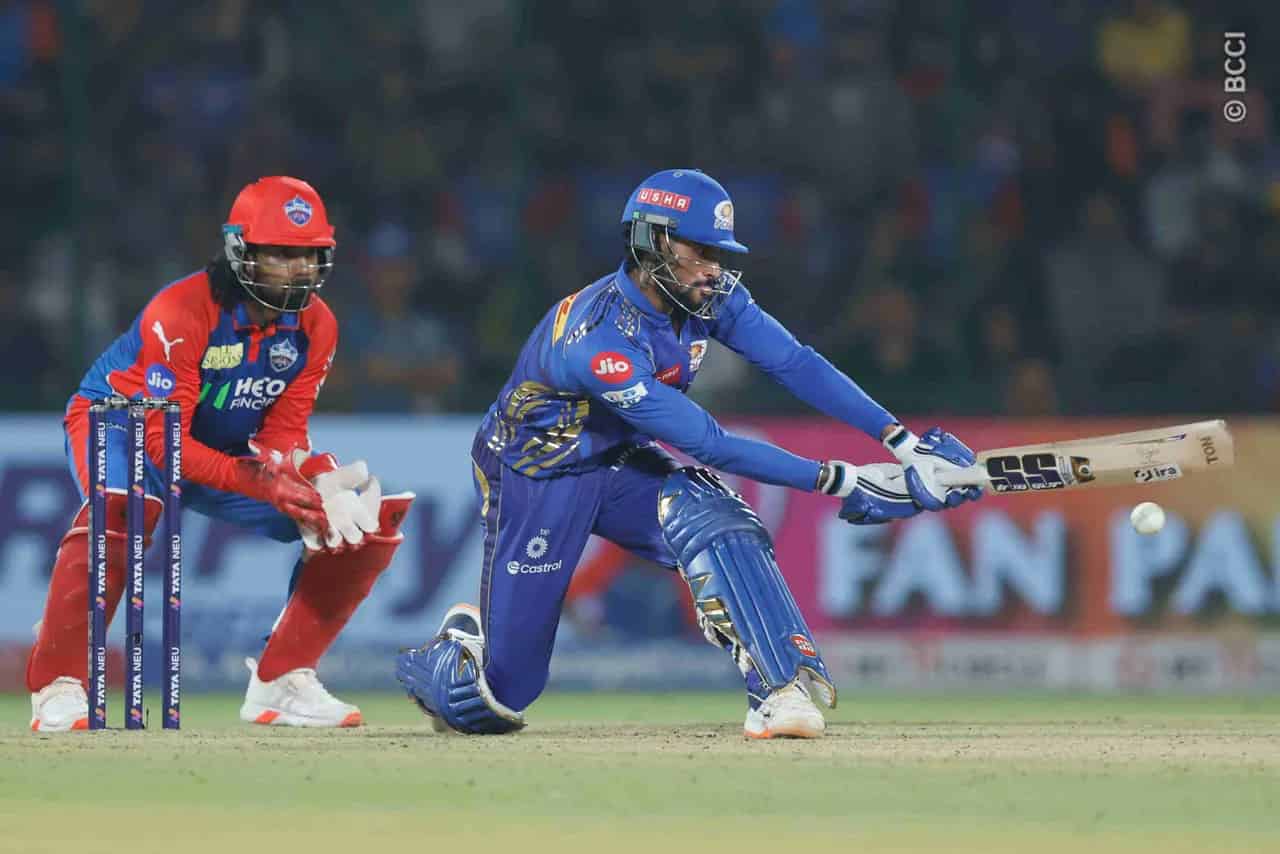 Mi Vs DC highlights ipl 2025: تلک ورما