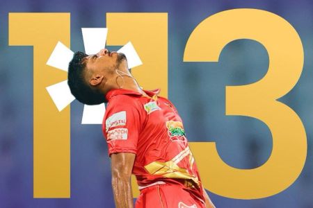 یو پی ٹی 20 لیگ: آدرش سنگھ کے 19 گیندوں میں 10 چھکوں کے ساتھ طوفانی سنچری