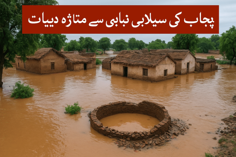 پنجاب کی سیلابی تباہی سے متاثرہ دیہات
